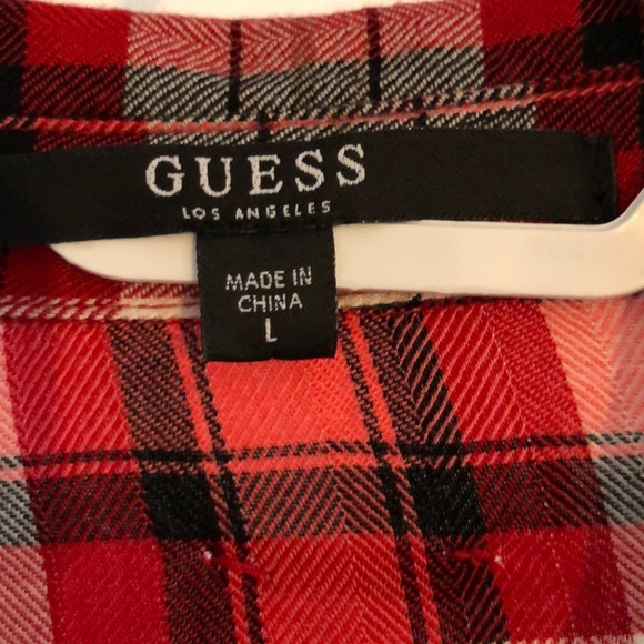 Guess plaid shirt with embroidered gemstones - Picture 2 of 6